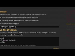 Creating a Real-Time Copying and Pasting Tool for Excel using Python