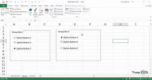 How to Insert and Use a Radio Button (Option Button) in Excel
