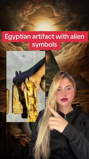 Egyptian artifact with alien symbols #mystery #conspiracytherory