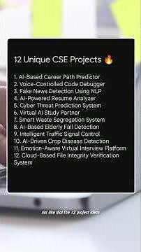 12 Unique College Projects with Source Code 🔥 #shorts #cseprojects #coding