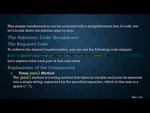 Transform Your Python dict into a Readable String