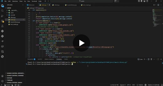 🤖 Jarvis – AI Powered Voice Assistant (Python) Built a Python-based AI voice assistant inspired by virtual assistants like Siri and Alexa. Jarvis listens for a wake word, processes voice commands… | Prajyukta Bhanja