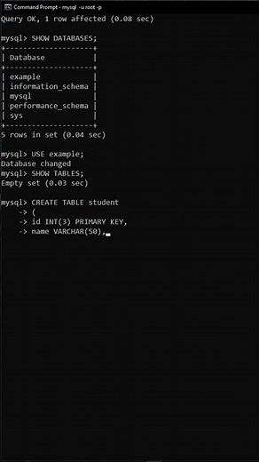 How to Create a Table in MySQL using CMD | Beginner’s Tutorial