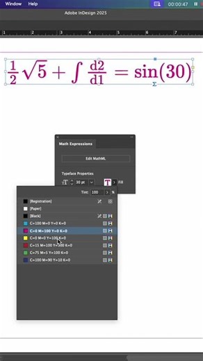 🤯 Math in InDesign?! No More Pain!#AdobeInDesign #MathML #NewFeature #ViralShorts
