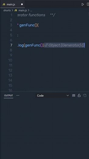 JavaScript Generator Functions In less than 1 minute #shorts