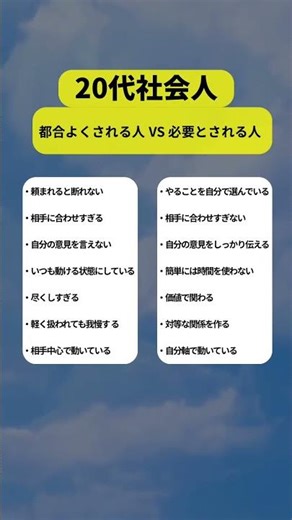 都合よく扱われてしまう人の特徴7選 #人間関係 #自己肯定感 #考え方 #人生 #自己成長