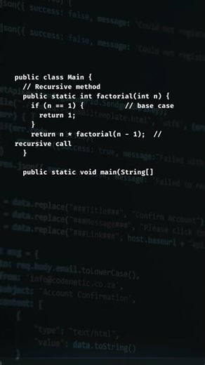 Learn Java RECURSIONS in less than a minute #programming #coding #codeprep #javaprogramming #java