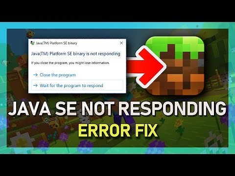 Java SE Binary Is Not Responding Error Fix - Minecraft