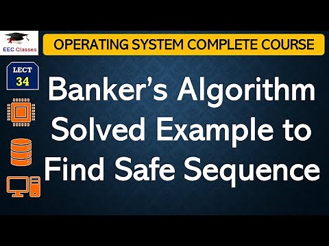 L34: Banker’s Algorithm Solved Example to Find Safe Sequence | Operating System Complete Course