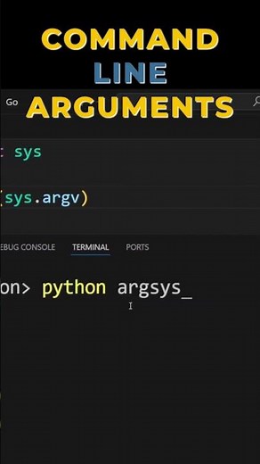 Command Line Arguments #python #commandline #argument #pythonshorts #shorts