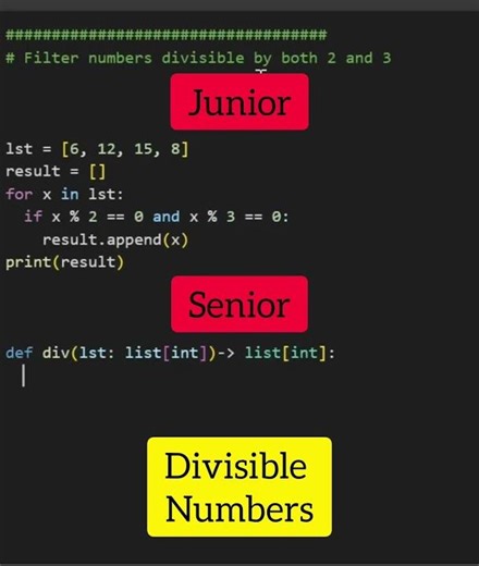 Divisible numbers from junior and senior perspectives