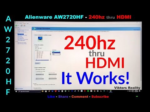 240hz thru HDMI - It Works! - Alienware AW2720HF