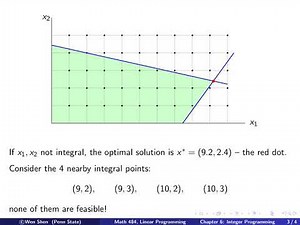 V6 01: Linear Programming: Introduction to Integer programming