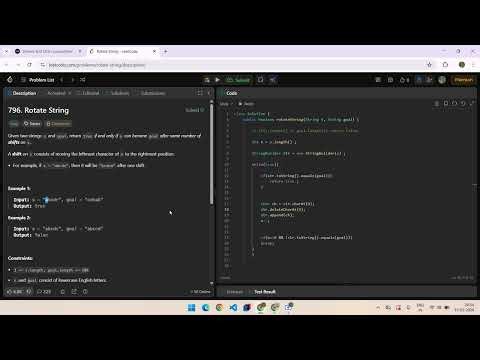 796. Rotate String | java | Leetcode Solution