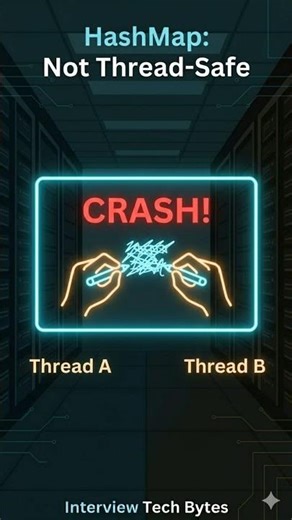 #10 HashMap vs ConcurrentHashMap explained simply! 🧠⚡ #Java #CodingInterview