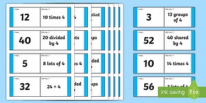 Loop Cards 4 Times Table