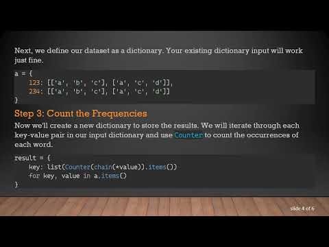 Counting Word Frequencies in Nested Dictionaries Using Python