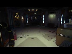 Ambient Spaceship - Alien Isolation - Spacesuits room