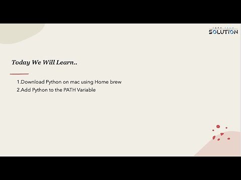 How to Install Python on Mac OS and add to the PATH Variable|python tutorial | python for beginners