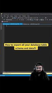 How to export all your database tables schema and data into script files? #sql #database #coding