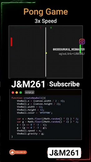 Classic Pong Game Using HTML, CSS & JavaScript 🎮 | Build Your Own Canvas Game #cssanimation #game