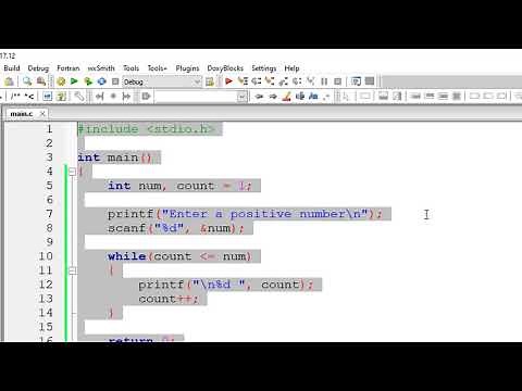 C Program to Print Natural Numbers from 1 to N using While loop