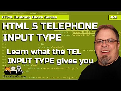 HTML 5 Telephone Input Type | Tel input type | HTML Building Blocks Lesson 28
