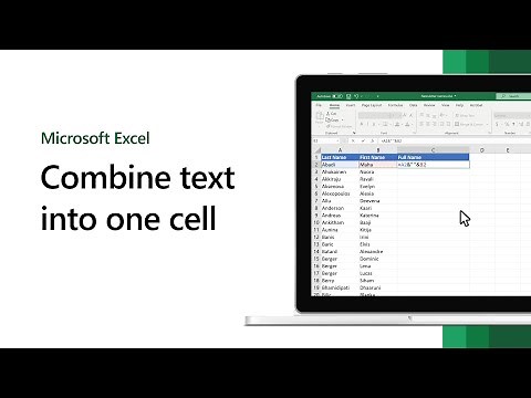 Combine text into one cell in Microsoft Excel