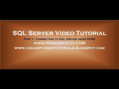 Connecting to SQL Server using SSMS - Part 1