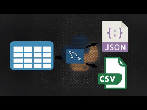 Convert any SQL Table to CSV or JSON file formats (using MySQL Workbench)