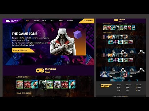 How To Create A Complete Gaming Website with HTML and CSS | Tutorials