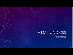 005 HTML und CSS: die Grundstruktur einer Internet-Seite