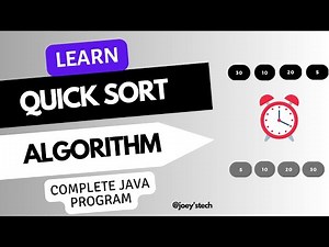 Learn Quick Sort Algorithm with Java program #quicksort