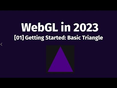 [01] WebGL Tutorial - Hello, Triangle!
