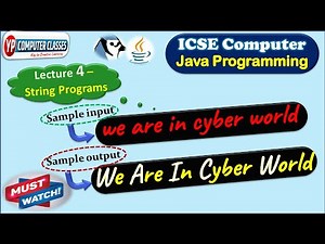 Lecture 4 - String Programs | WAP to input string & change first letter of every word to upper case