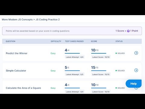 More Modern Concepts JS Essentials JS Coding Practice 2 Answers |Nxtwave Intensive 2.0| No Audio