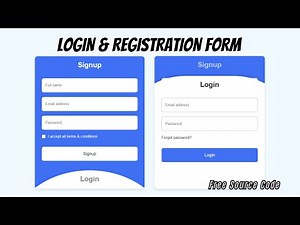 Responsive Login & Registration Form using HTML, CSS & JavaScript | Free Source Code