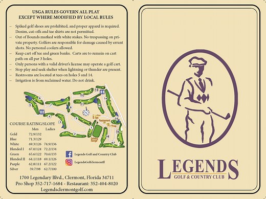 Course Details & Scorecard - Legends Golf & Country Club
