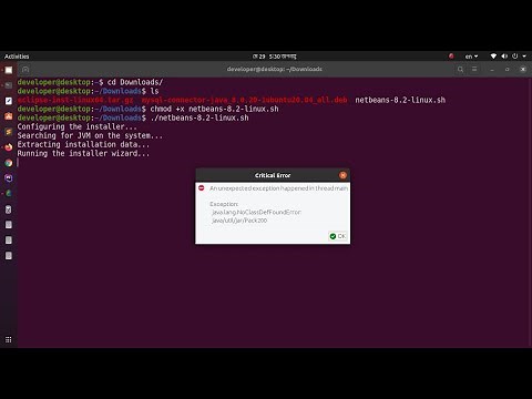 How to fix An unexpected exception java lang NoClassDefFoundError netbeans ide 8.2 | #Ubuntu 20.04