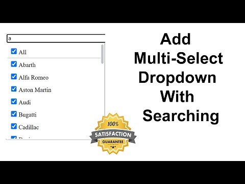 How To Create a Multi-Select Checkbox Dropdown With Searching On Web Page