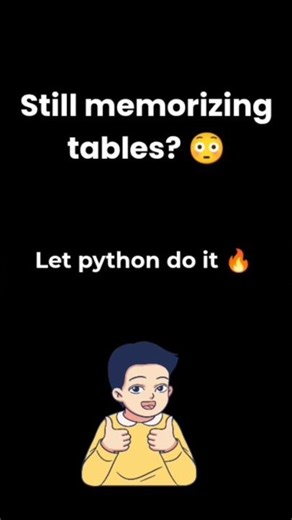 Print Multiplication Table in Python 🤯 #Shorts