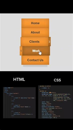 3D flip navbar use HTML | CSS | JS #JavaScript #html #css #animation #coding #ai #js #web #website