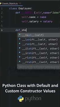 Python OOP Tutorial: Default vs Custom Constructor Values #coding #python #tutorial #pythontutorial