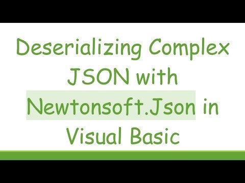 Deserializing Complex JSON with Newtonsoft.Json in Visual Basic