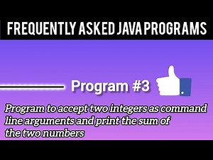 👆Program to accept two integers as command line arguments and print the sum of the two numbers 💯💯💯