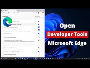 How to Open Developer Tools on Microsoft Edge