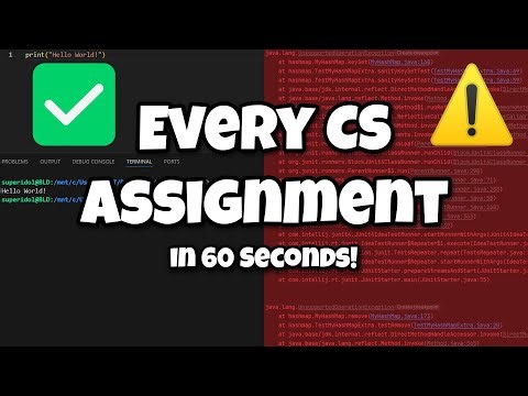 Every Type of Computer Science Assignment in 60 Seconds