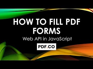 How to Fill PDF Forms in JavaScript using PDF.co Web API