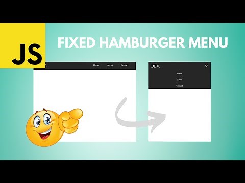 How to Create a Responsive Hamburger Menu (Fixed Version) - HTML, CSS & JavaScript