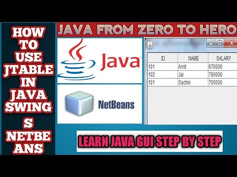How to create and populate JTable in Java netbeans | using swing table in Java | Java JTable